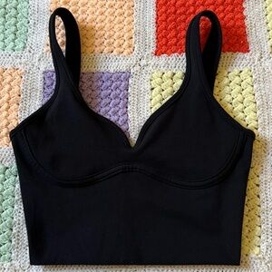 Joah Brown Contour Crop Tank - Sueded Onyx